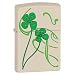 ATTRIBUTES&nbsp;Finish/Material:&nbsp;Cream Matte&nbsp;Fuel:&nbsp;Butane&nbsp;Graphic:&nbsp;Green Irish Clovers&nbsp;Special Features:&nbsp;Windproof