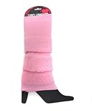 Ladies' Solid Color Extra-Long Knit Leg Warmers with Free Shipping, Pink
