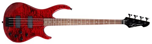 Peavey Millennium 4 String Electric Bass with Active Electronics, Transparent Maroon