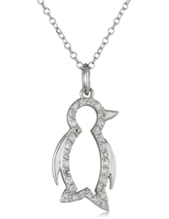 KC Designs "Trinkets" 14k White Gold and Diamond Penguin Pendant Necklace