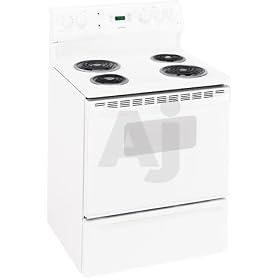 Hotpoint RB536WHWW 30 Freestanding Electric Range with 4 Coil Elements, 5.0 cu. ft. Oven,... by Clocks