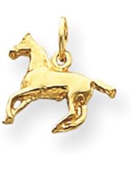 14k Gold Polished Horse Charm