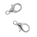Silver Plated Curved Lobster Clasps 8mm (10)