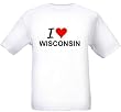 I LOVE WISCONSIN - State-series - White T-shirt