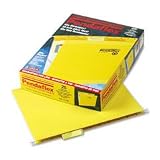 Pendaflex 415215YEL Hanging Folder, Reinforced w/Infopocket, Yellow, 1/5 Tab, Letter, 25/box