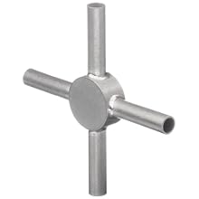 STC-09/4 Stainless Steel Hypodermic Tubing Connector , 9 Gauge, 4-Way (Pack of 10)