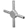 STC-09/4 Stainless Steel Hypodermic Tubing Connector , 9 Gauge, 4-Way (Pack of 10)