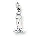 Sterling Silver Antiqued Lighthouse Charm with 20 inch Sterling Silver Chain