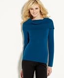 AK Anne Klein Cashmere Cowl-Neck Sweater