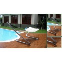 Zig Zag Hammock Stand (Steel) (51H x 59W x 170D) by 