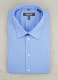 Kenneth Cole - Kenneth Cole Baby Blue Textured Stripe Dress Shirt
