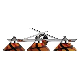ELK Lighting 1472/3JAS 3 Light Refraction Bathroom Light,