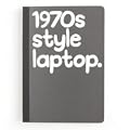 Gifts for men - 1970s style laptop - a fun notebook - a Christmas gift for him