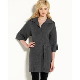 Click here to buy AK Anne Klein Seed-Stitch Belted Long Cardigan by Anne Klein.