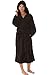 Del Rossa Women's Classic Fleece Hooded Bathrobe Robe