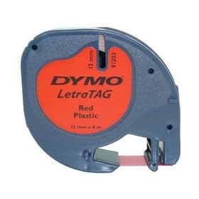 Dymo LetraTag Plastic Tape 12mm Cosmic Red - 91203/S0721630