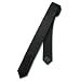 SILK Narrow NeckTie EXTRA Skinny BLACK Thin Men's Neck Tie