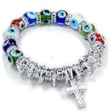 Multicolor Evil Eye with Hamsa Bracelet