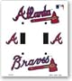 Atlanta Braves double light switch plate