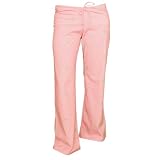 Low Rise Cheer Classic Pink Fun Print Novelty tie cord jersey cotton pants for lounging, sleep, sports. Ladies relaxed fit, available in 5 adult sizes