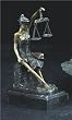 Executive Lawyer Gift Bronze Legal Lady Justice Marble Base Statue Sculpture