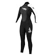 (UK 12-14 White) Ladies Full Length Wetsuit. TOP QUALITY 3mm Neoprene. Titanium lined. Wind proof Panels & YKK Zip.