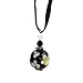 Murano Glass Pendant Jewelry - Flora Black