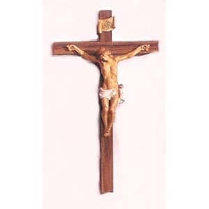 12 Inch Fontanini Woodtone Crucifix 250