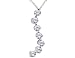 Journey Diamond Pendant 14K White Gold 1/2 Carat (ctw) with Chain