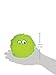 goDog Furballz Squeaky Plush Ball Dog Toy, Chew Guard Technology - Lime, Small
