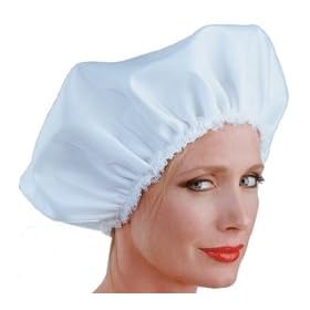 Betty Dain Satinette Sleep Cap For Hair- White