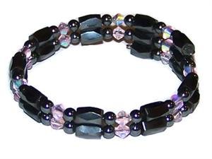 Hematite Magnetic Bracelet Wrap – Pink