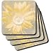 Honey Yellow Sunflower- Floral Art- Flowers- Nature - Set Of 4 Coasters - Soft