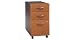 Natural Cherry and Graphite Three Drawer Mobile File Assembled Natural Cherry/Graphite Gray