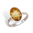 Hand Carved Baltic Amber Flower Ring