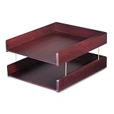 Kitchen & Home Online Shop Ranking 33590. Hardwood Double Letter Desk Tray, Two Tier, Mahogany