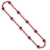 Football Helmet Beads - Red Single String