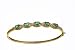 9ct Yellow Gold Diamond and Emerald Ladies Bangle