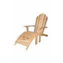 Adirondack with Ottoman Cushion Fabric: Canvas - Black