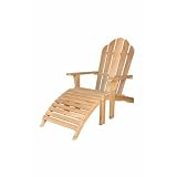 Adirondack with Ottoman Cushion Fabric: Canvas - Jockey Red