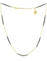 GURHAN "Dark Mist" Black Diamond and High Karat Gold Tube Necklace, 16"