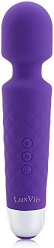 Luxvib Mini 10x Multi-Speed Wireless Power Vibrating Wand Massager (Purple)