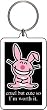 it's happy bunny 'Cruel But Cute So I'm Worth It' Lucite Key Chain