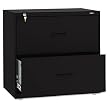 Hon Company 400 Series 30"" Wide Lateral File, Two-Drawer, 28-3/8H X 19-1/4D, Black (Hon432Lp)
