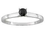 10KT WG .25CT IRRADIATED BLACK DIAMOND RING
