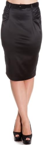 Hell Bunny Babe Rock Black Pencil Skirt 3XL - US 16