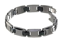 Tungsten & Black Ceramic Men's Bracelet