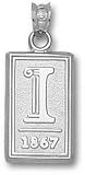 Illinois Fighting Illini Solid Sterling Silver ''I'' 1867 Pendant