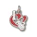 Miami Heat 1/2in Heart Pendant Sterling Silver