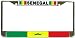 Senegal Senegalese Flag Chrome Metal License Plate Frame Holder